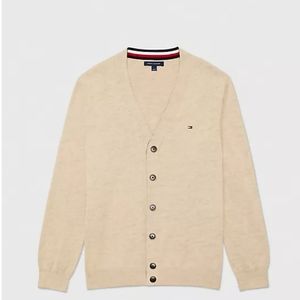 Tommy Hilfiger Adaptive Classic Tan Cardigan, M Magnet buttons NEW✨